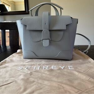 Senreve Midi Maestra Gray Satchel with Modern Design